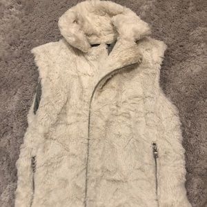 White Fuzzy Vest